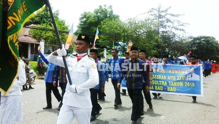 MTQ Baubau, Kerry Pimpin Langsung Kontingen Pawai Konawe