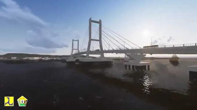 ilustrasi jembatan teluk kota kendari