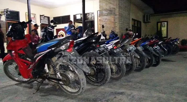 Tidak Dilengkapi Surat-Surat, 16 Unit Motor Diamankan Polsek KP3 Kendari