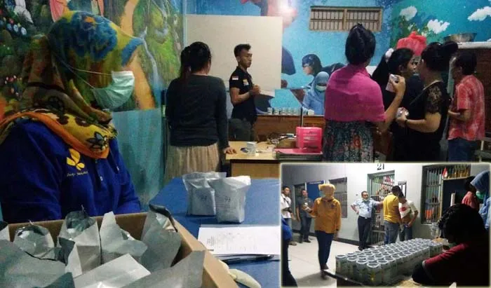 Suasana saat razia di Lembaga Pemasyarakatan (Lapas) Kelas IIA Kendari (11/11/2016)
