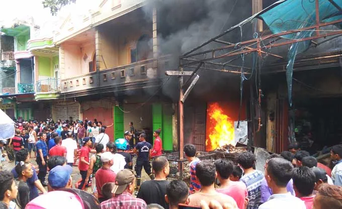 Api yang Melahap Ruko di Pasar Korem Berhasil Dipadamkan