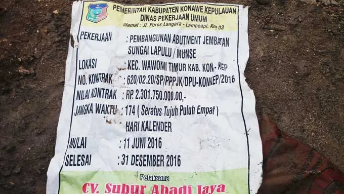 Proyek Miliaran Rupiah di Konkep Bermasalah
