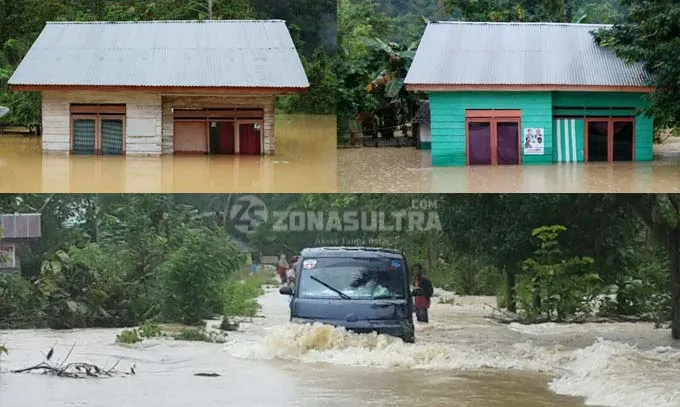 Kerugian Akibat Banjir di Kabupaten Konsel Capai Rp 2 Miliar