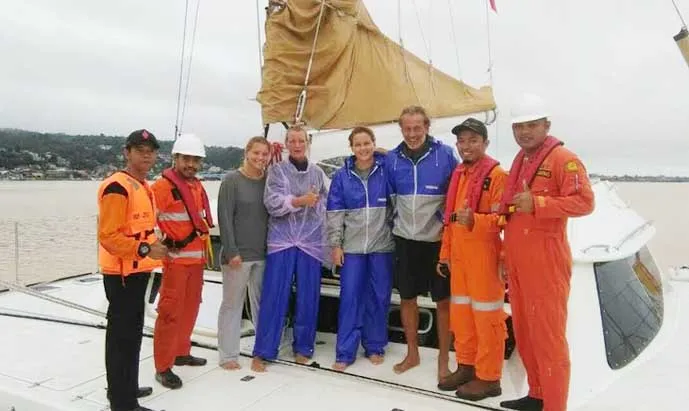 8 Jam Pencarian, Kapal Layar Milik WNA Berhasil Ditemukan