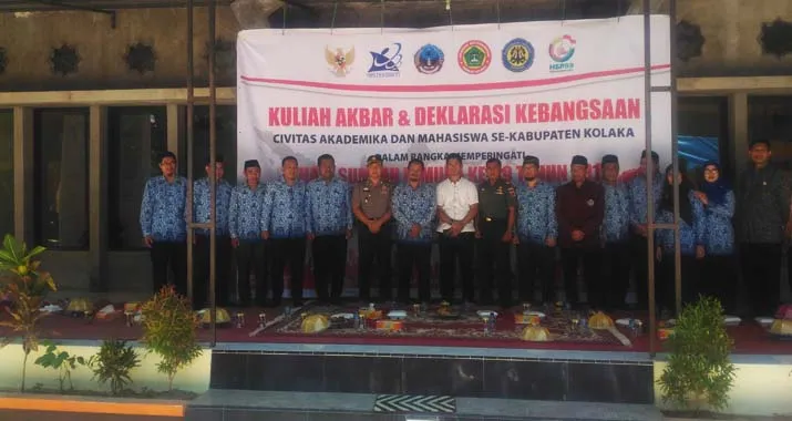 Ribuan Civitas Akademi Perguruan Tinggi di Kolaka Ikut Kuliah Akbar USN dan Deklarasi Melawan Radikalisme