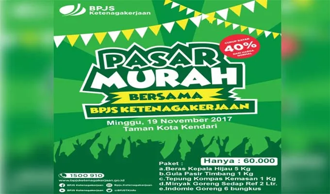 19 November 2017, Ada Pasar Murah BPJS Ketenagakerjaan di Taman Kota