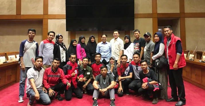 Kunjungi Haerul Saleh, PMI Kolaka Narsis Bareng Moreno Soeprapto