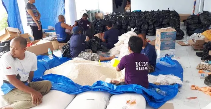 ICM Kendari Salurkan 64 Ton Bantuan Logistik ke Sulteng