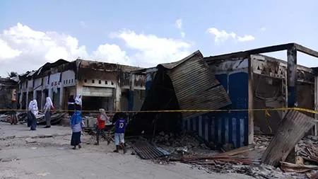 Terbakar, 113 Kios di Pasar Sentral Mandati-Wakatobi Rusak 