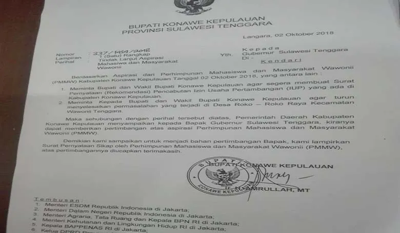 Ini Respon Ali Mazi Terkait Rekomendasi Pencabutan 15 IUP di Konkep