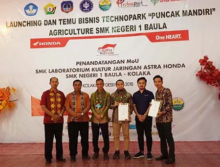 Honda Dirikan Laboratorium Kultur Jaringan di SMKN 1 Baula Kolaka