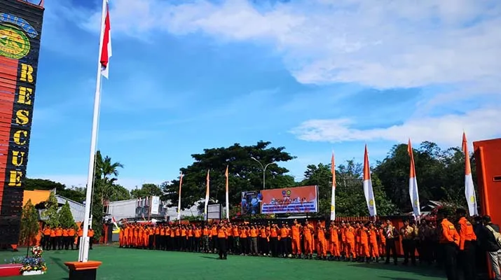 Rayakan HUT ke 47, Basarnas Kendari Gelar Simulasi Penyelamatan