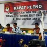 Rapat Pleno KPU Konsel Tidak Dihadiri 4 Paslon