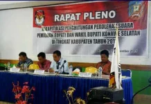 Rapat Pleno KPU Konsel Tidak Dihadiri 4 Paslon