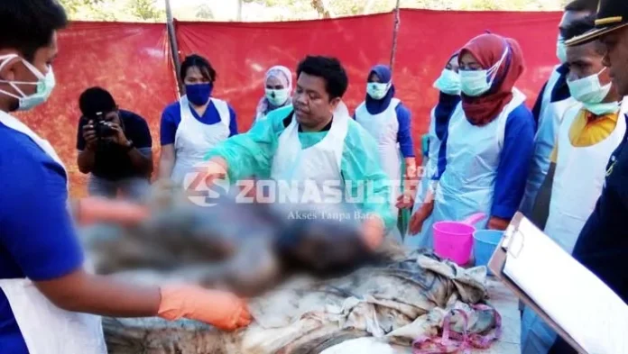 Jenasah Korban Meninggal di Atas Plafon Diotopsi di Atas Kuburan