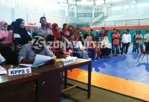 Pemungutan Suara di TPS 1 Raha Molor Satu Jam Warga Antusias Menuju TPS PSU