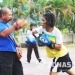 Petinju Sultra Digenjot Latihan di Ring Petinju Sultra Digenjot Latihan di Ring