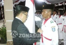 Ini Pesan Bupati Wakatobi Saat Kukuhkan Anggota Paskibra Pengukuhan Paskibraka Wakatobi