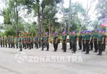 30 Mahasiswa UHO Ikut Pelatihan Bela Negara di Yonif 725 Woroagi UHO bela negara