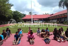 HUT RI, SMKN 2 Kendari Ciptakan Tiang Bendera Spektakuler kegiatan latihan paskibraka SMKN 2 Kendari