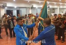 Sahrul Bedu Pimpin KNPI Sultra KNPI SULTRA - Sahrul Bedu terpilih secara aklamasi sebagai Ketua KNPI Sultra dalam Musyawarah Daerah di Hotel Qubra Kendari. M Rasman Saputra /ZONASULTRA.COM