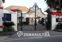 Begini Rumah Mewah Nur Alam Bergaya Mediterania Rumah Pribadi Gubernur Sultra, Nur Alam bergaya mediterania yang terletak di jalan Ahmad Yani, kelu Anaiwoi, Kec Kadia, lepo-lepo. Rumahini turut digeledah KPK Selasa (23/08/2016). (Foto : Tahir Ose/ZONASULTRA.COM)