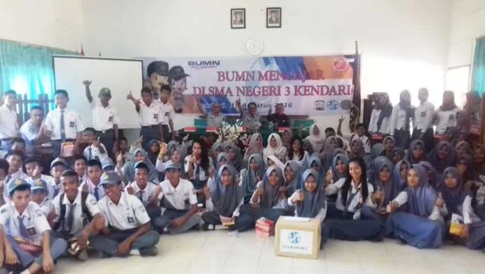 Gelar BUMN Mengajar di SMAN 3 Kendari, Jasa Raharja Berikan Motivasi Keselamatan Berlalulintas