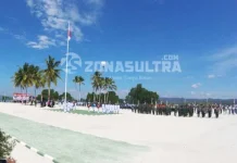 Lagu Habis, 1 Menit Bendera Merah Putih Telat Berkibar di Pulau Bokori Lagu Habis, 1 Menit Bendera Merah Putih Telat Berkibar di Pulau Bokori