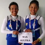 Fitri dan Julianti Tercepat dinomor Dua Min Putri DAYUNG SULTRA - Pasangan Julianti dan Wa Ode Fitri