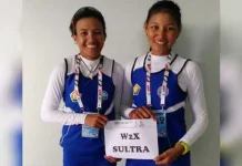 Fitri dan Julianti Tercepat dinomor Dua Min Putri DAYUNG SULTRA - Pasangan Julianti dan Wa Ode Fitri