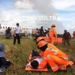 Anoa 737 Gagal Mendarat, 80 Orang Penumpang Alami Luka Serius Anoa 737 Gagal Mendarat, 80 Orang Penumpang Alami Luka Serius