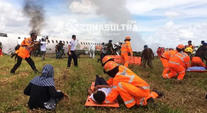 Anoa 737 Gagal Mendarat, 80 Orang Penumpang Alami Luka Serius