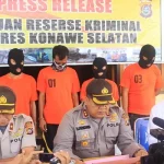 Polres Konsel Amankan Empat Kawanan Pelaku Curanmor Polres Konsel Amankan Empat Kawanan Pelaku Curanmor