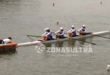 Dayung Sultra Loloskan Enam Nomor ke Final DAYUNG SULTRA - Nomor andalan Sultra Empat Min putri berhasil maju ke final setelah dibabak penyisihan menjadi yang tercepat. M Rasman Saputra /ZONASULTRA.COM