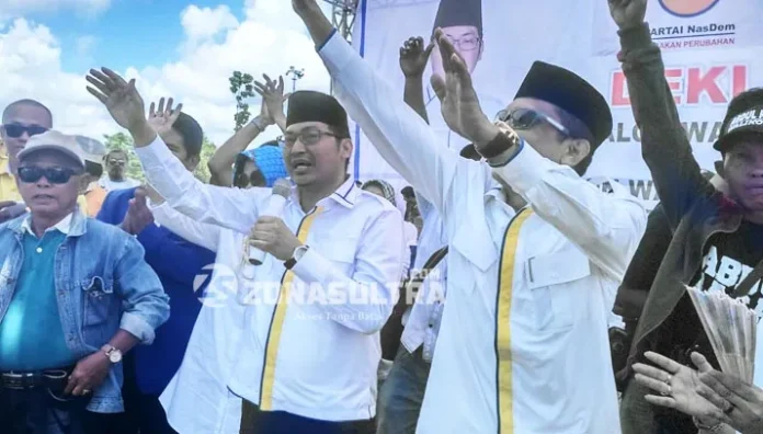 Ada Teriakan Allahu Akbar Sampai Ewako di Deklarasi Pilwali Rasak-Haris