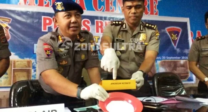 Dir Polair Polda Sultra Terus Dalami Penangkapan 1.775 Kilogram Bahan Peledak