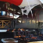 Panggung Upacara Terbakar, Kantor Bupati Konut Nyaris Habis Dilalap Api foto-kebarakaran-belakang-kantor-bupati-konut