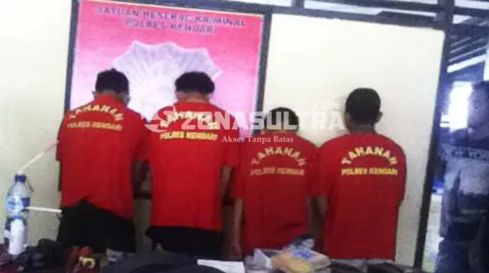 Polisi Tangkap Empat Pelaku Pencurian dengan Modus Ban Kempis