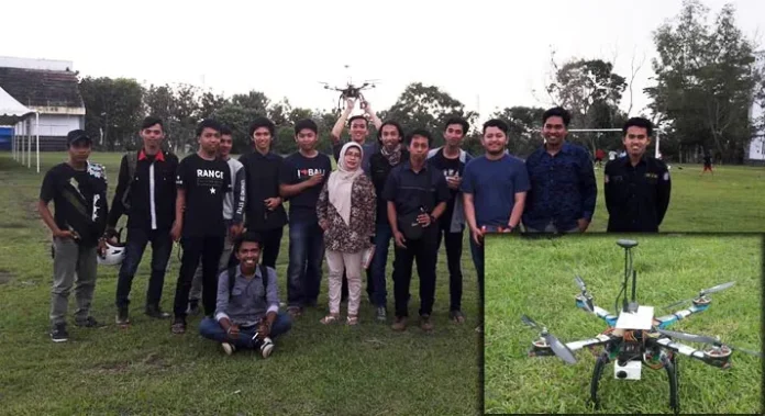 drone_teknik Mahasiswa Teknik UHO Ciptakan Drone Pemadam Api
