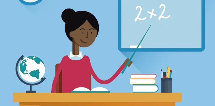 ilustrasi-guru-mengajar-sekolah-murid-guru
