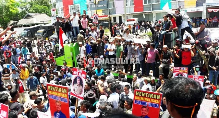 Kery Pimpin Massa Save Nur Alam Kirim Aspirasi Dukungan ke PN Jaksel dan MA