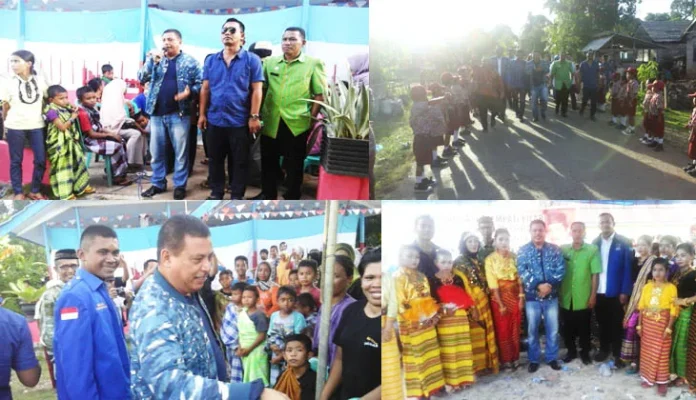 SUNATAN MASSAL -Anggota DPR RI Umar Arsal sedang mengunjungi lokasi baksos dan pelayanan kesehatan gratis yang telah meraih rekor terbanyak peserta sunatan massal di Kantor Kelurahan Bone Lipu Kecamatan Kulisusu, Minggu, (6/11/2016). Kunjungan tersebut merupakan salah satu tindakan nyata Umar Arsal dalam melaksanakan bhakti kepada masyarakat. (IRSAN RANO/ZONASULTRA.COM)