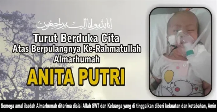 Hampir Dua Bulan Dirawat di Rumah Sakit, Anita Putri Bayi Penderita Tumor Meninggal Dunia
