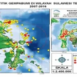 Ini Sebaran Titik Pusat Gempa di Sultra Ini Sebaran Titik Pusat Gempa di Sultra