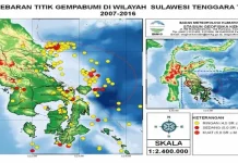Ini Sebaran Titik Pusat Gempa di Sultra Ini Sebaran Titik Pusat Gempa di Sultra