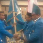 Saleh Lasata Apresiasi Mulusnya Peralihan Kepemimpinan KNPI Sultra Pelantikan KNPI – Saat pelantikan 360 pengurus Dewan Pimpinan Daerah (DPD) Komite Nasional Pemuda Indonesia (KNPI) Sulawesi Tenggara (Sultra) periode 2016-2019 di Hotel Plaza In Kendari Senin (7/11/2016). (Muhamad Taslim Dalma/ZONASULTRA.COM).