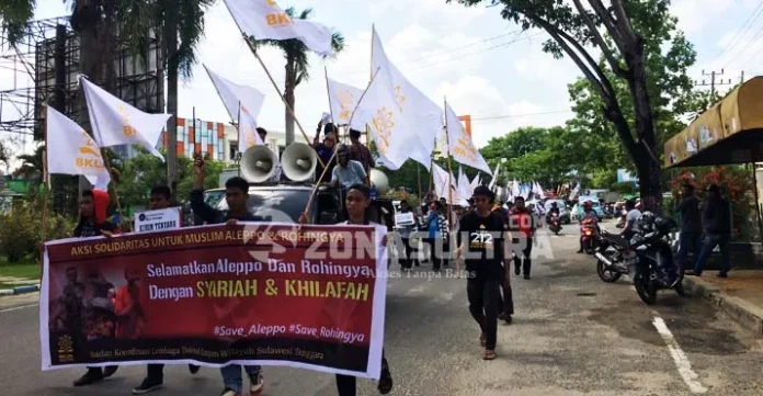 Puluhan Mahasiswa Kendari Gelar Aksi Damai Tuntut Pembebasan Aleppo