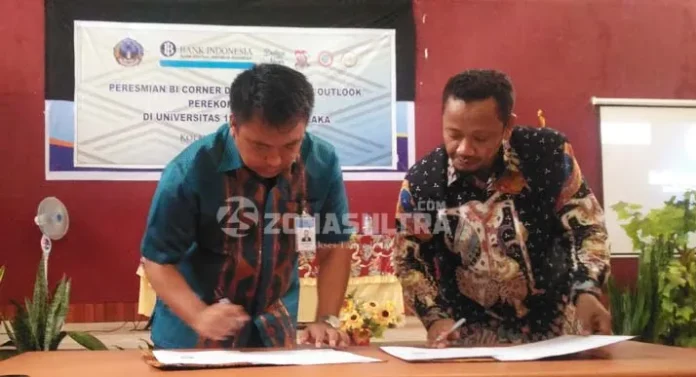 BI Corner Bantu Lengkapi Buku Perpustakaan USN Kolaka