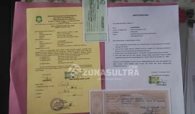 dokumen_pembeian ORI Dinilai Buat Opini Sesat, Pj Bupati Bombana Bantah Lakukan Pungli