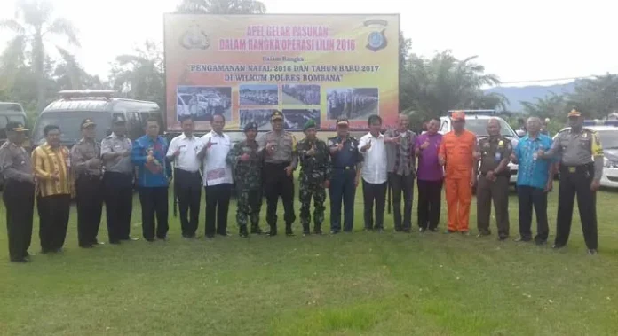 Polres Bombana Turunkan 100 Personil Kawal Natal dan Tahun Baru